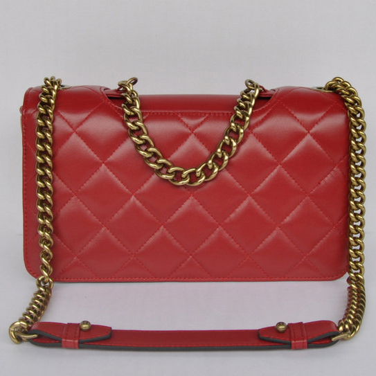 Chanel A68320 Flap Shoulder Bag Calfskin Leather Claret