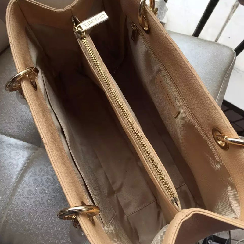Chanel Classic Coco Bag Apricot GST Caviar Leather A50995 Gold
