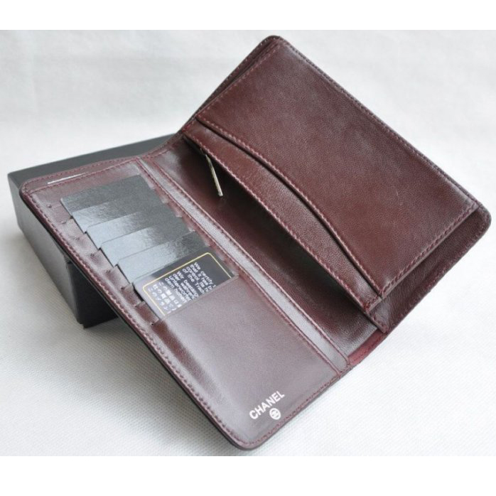 Chanel Lambskin Leather Bi-Fold Wallet A31508 Black