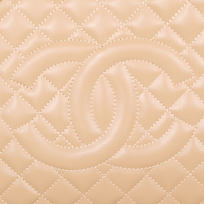 Chanel Shopping Bag Calfskin Leather A52248 Apricot