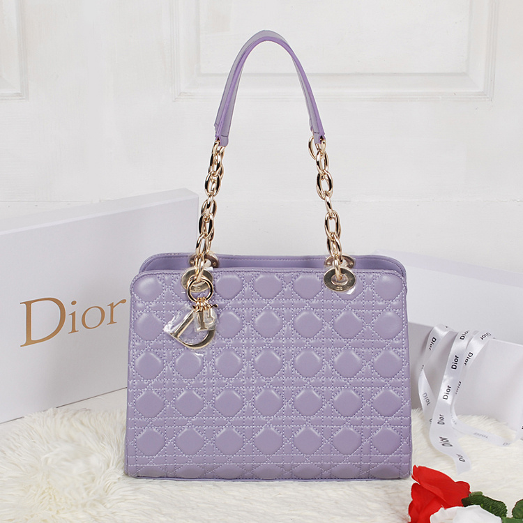 Dior Soft Zipped Tote Bag Lambskin D52232 LightPurple