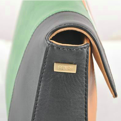 Fendi Multicolour Baguette Pouchette Clutch F2559 Green
