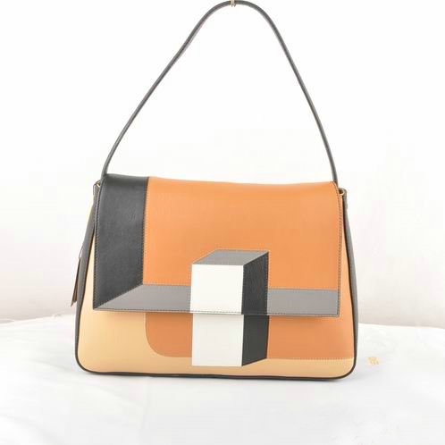 Fendi Multicolour Baguette Shoudler Bag 8BR600 Camel