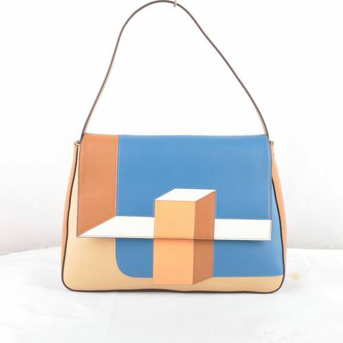 Fendi Multicolour Baguette Shoudler Bag 8BR600 SkyBlue