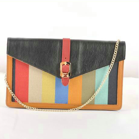 Fendi Pequin Large Canvas Clutch 8M0283 Black