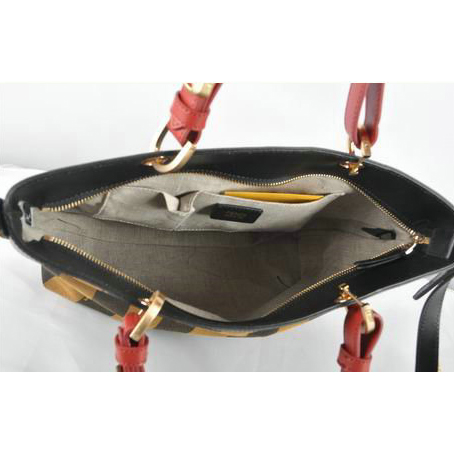 Fendi Pequin Small Shoulder Bag 8BN241 Black