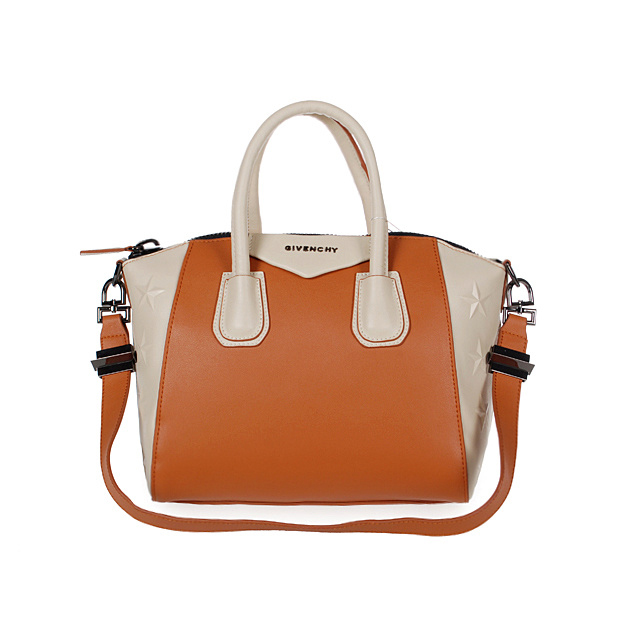 Givenchy mini Antigona Bag Smooth Leather 6360 Earth yellow and Off-White
