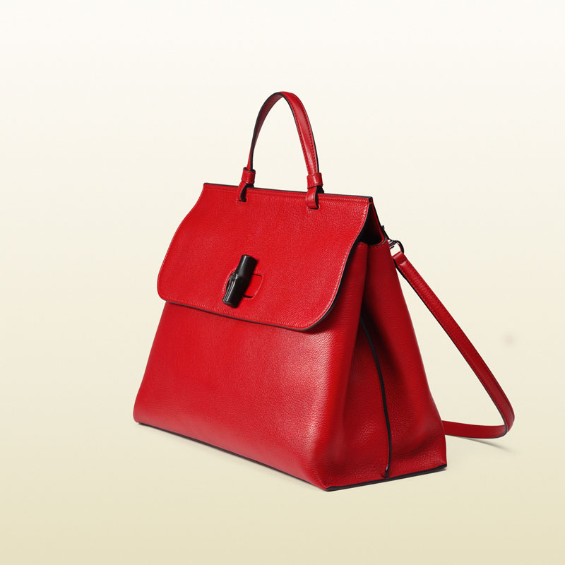 Gucci Bamboo daily leather top handle bag