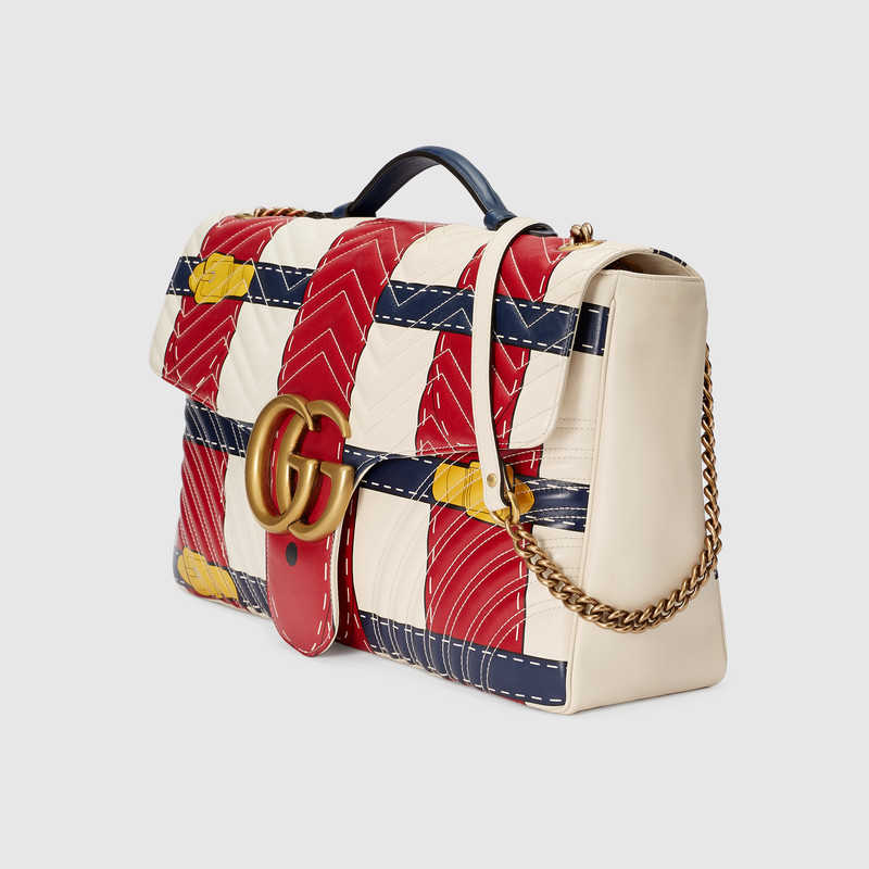 Gucci GG Marmont Trompe loeil maxi shoulder bag 466448 DW5GT 9188