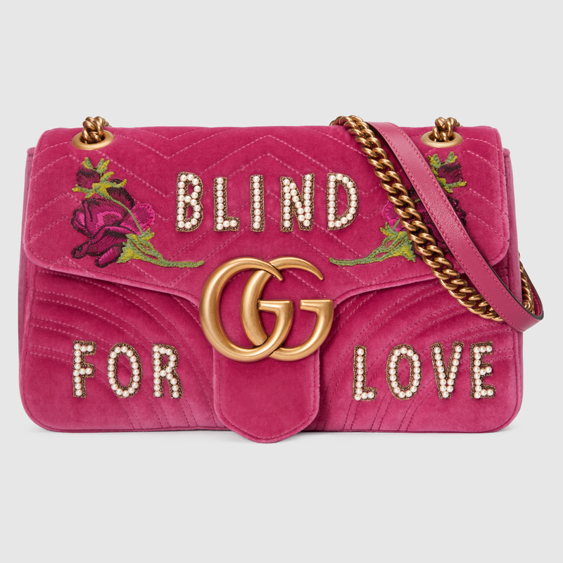 Gucci GG Marmont embroidered medium bag 443496 9FRVT 5571
