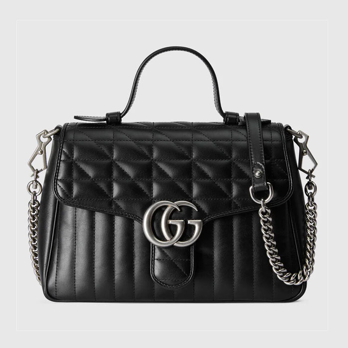 Gucci GG Marmont small top handle bag 498110 UM8AN 1000