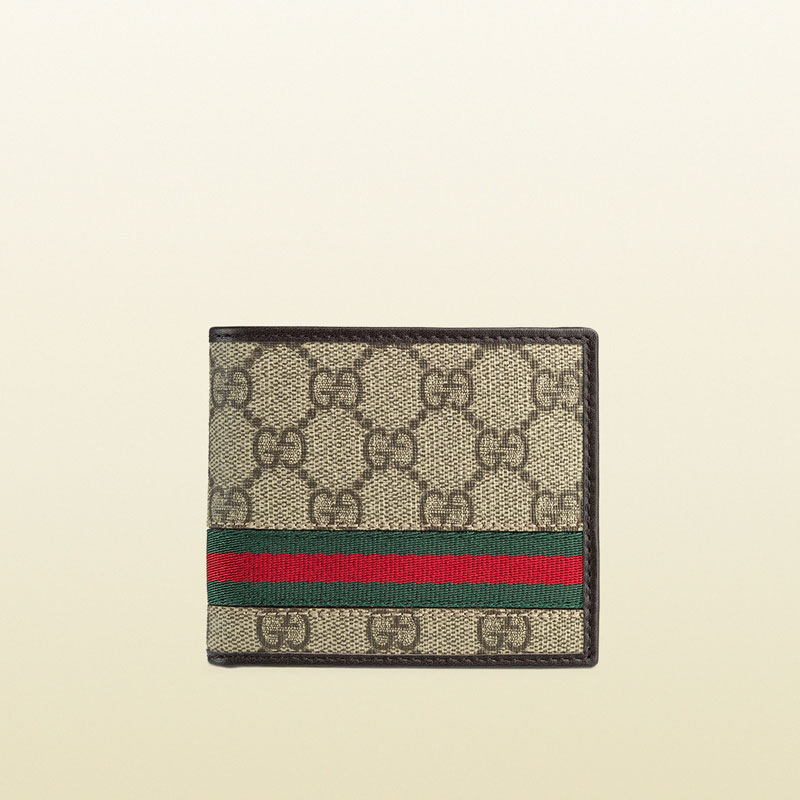Gucci GG supreme canvas bi-fold wallet 365491 KGD8R 9791