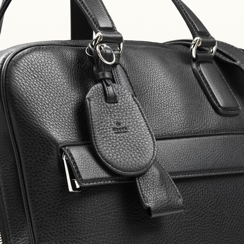 Gucci black leather briefcase 322058 A7M0N 1000