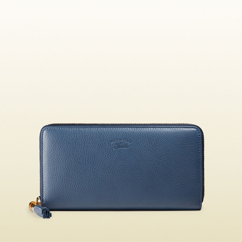 Gucci leather zip around wallet