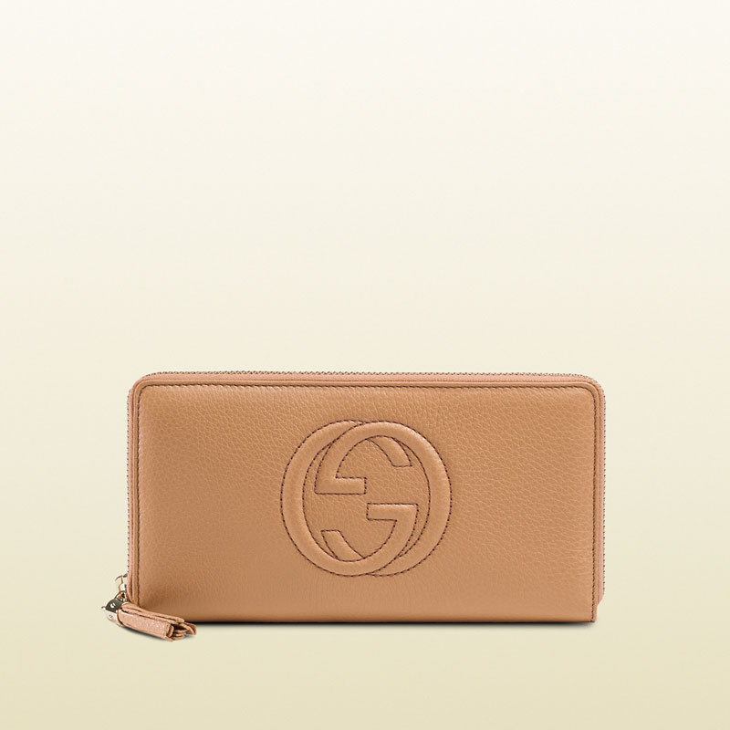 Gucci soho leather zip around wallet