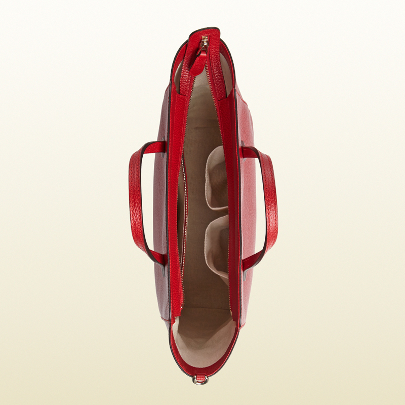 Gucci swing leather top handle bag