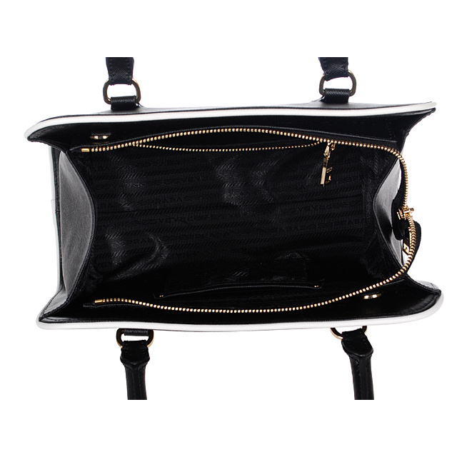 PRADA Saffiano Leather Top Handle Bag 6831 in Black