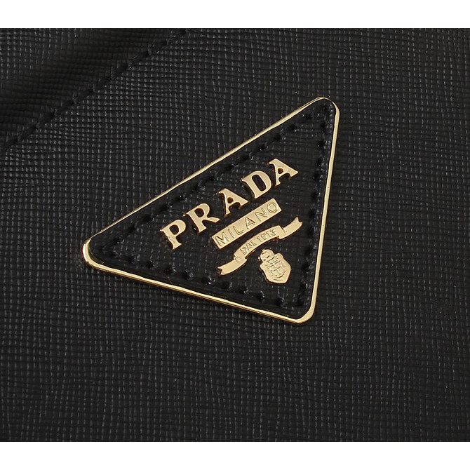 Prada Bluette Saffiano Leather Lux Handbag BN2402 in Black