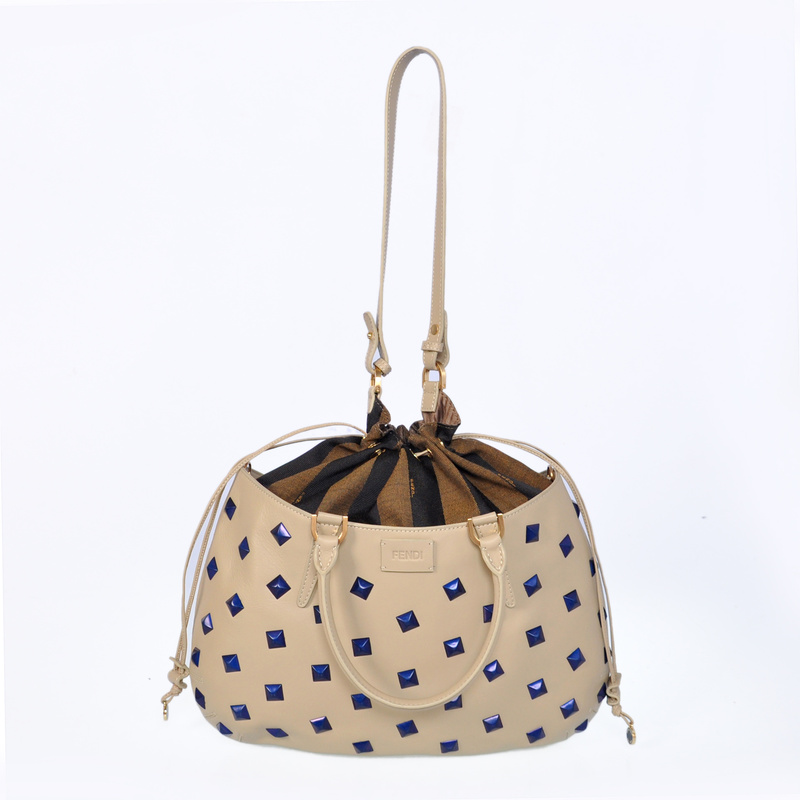 Fendi Borsa Multi-Color Studded Satchel