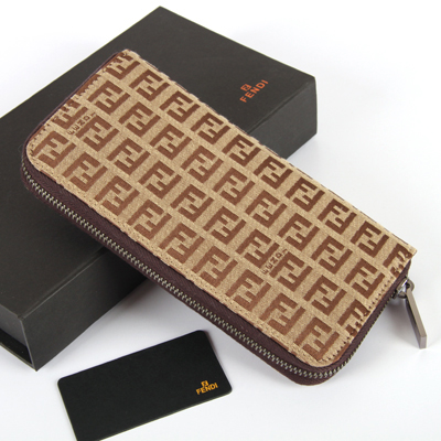 Fendi 8M0024 wallets small F Coffee