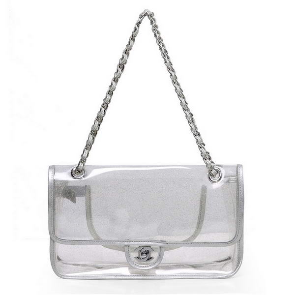 Chanel Pellucidly PVC Flap Bags A1117 Silver