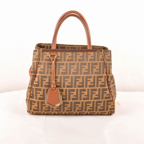 Fendi Fall Winter 2012 2Jours FF Fabric Tote Bag 8BH250S Brown