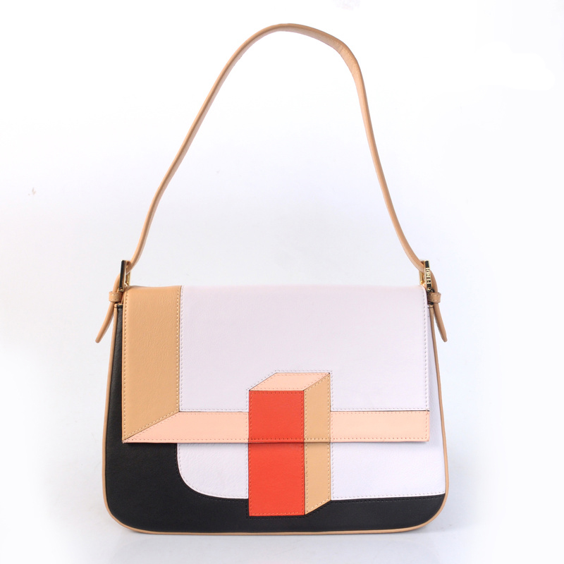 Fendi  '2Jours Elite' leather mixed color handbags