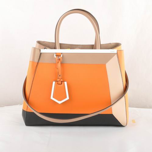 Fendi '2Jours Block' leather mixed colors handbags