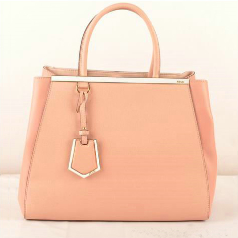Fendi 2Jours Saffiiano&Ferrari Leather Tote Bag F2552M Pink