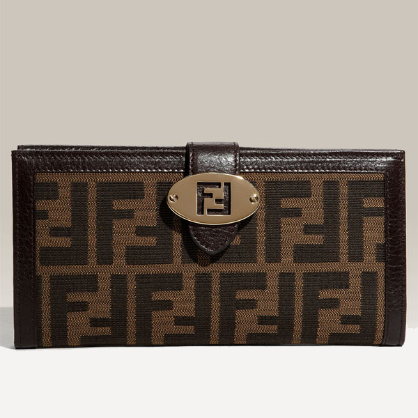 Fendi 'Zucca' Checkbook Wallet