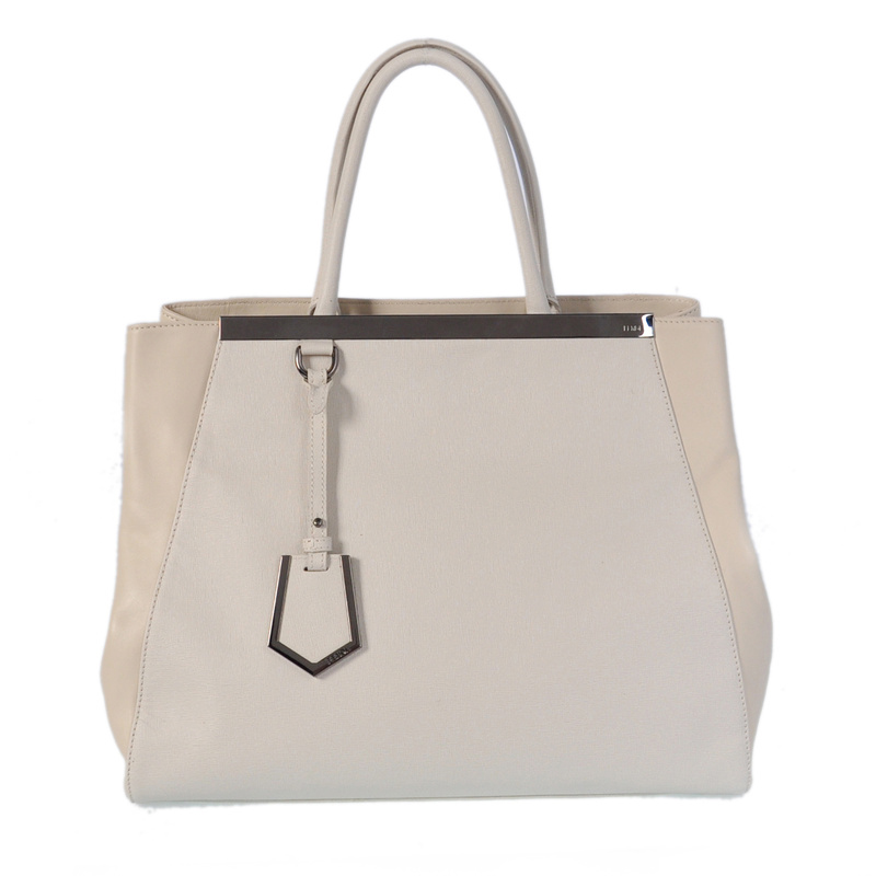 Fendi 2Jours Bag white Calfskin Leather