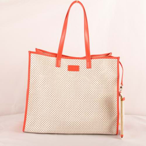Fendi Punch Saffiiano Leather Shoulder Bag F2543 White
