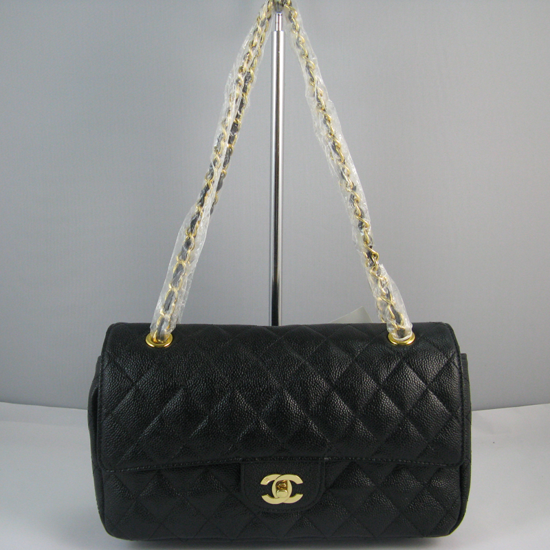 Chanel Black color with gold chain