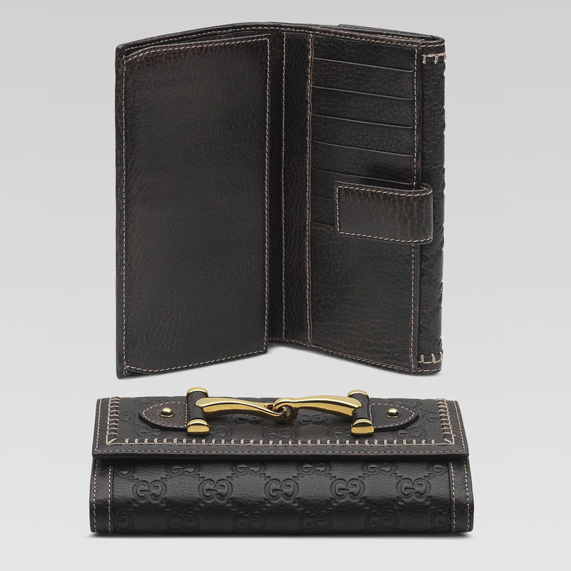 continental wallet with horsebit detail