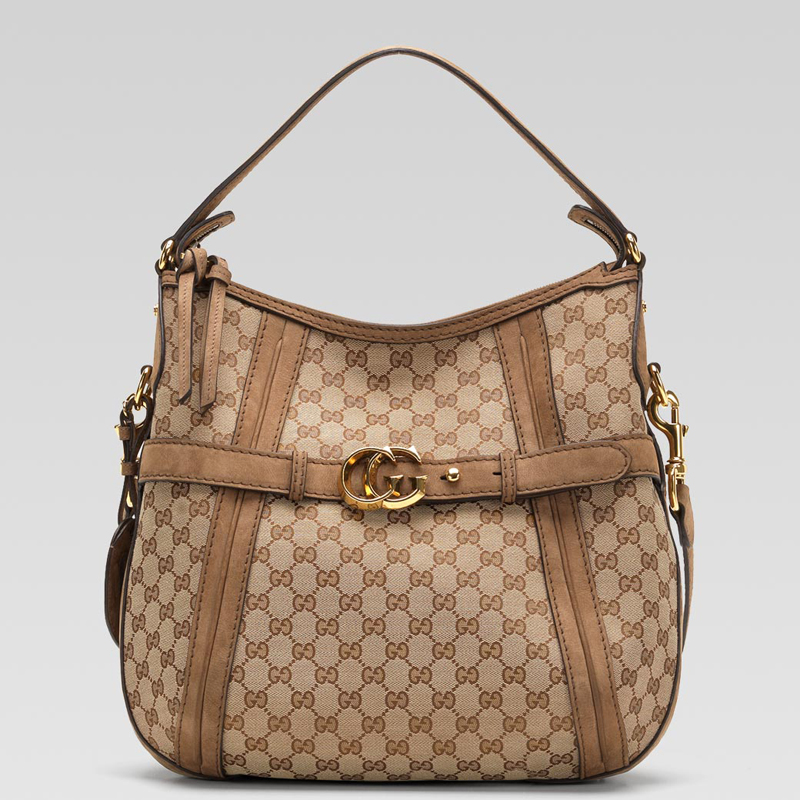 'GG running' medium hobo with leather belt and run