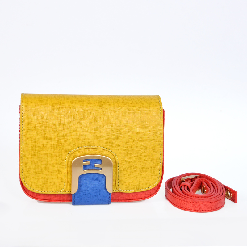 Fendi Chameleon Classic Saffiiano Leather Small Shoulder Bag 2541