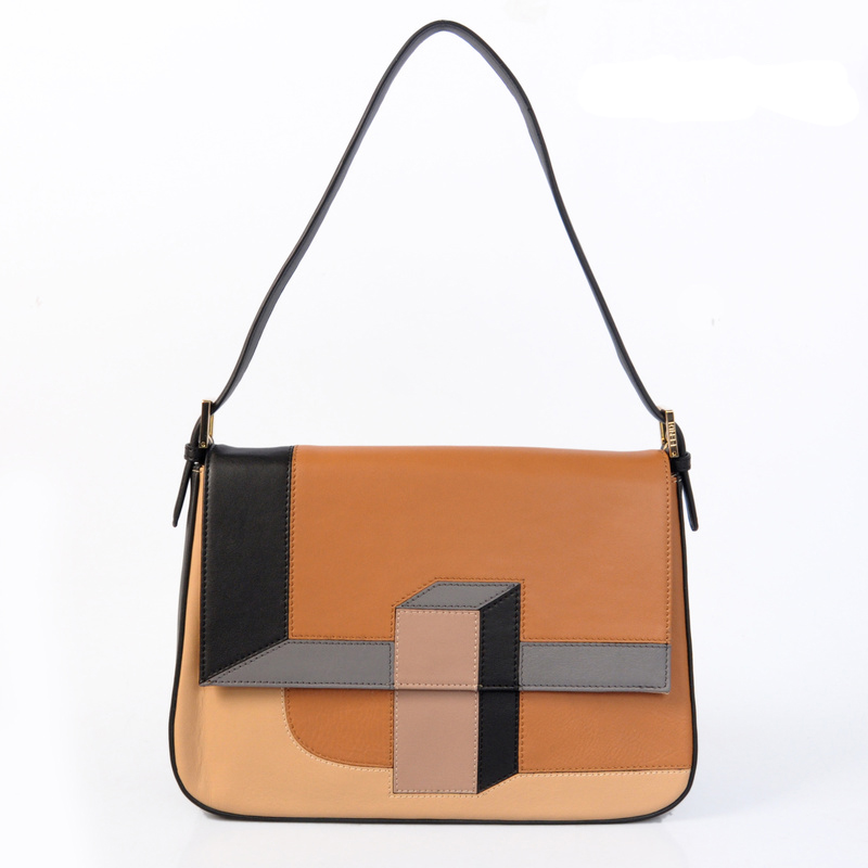 Fendi  '2Jours Elite' leather mixed color handbags
