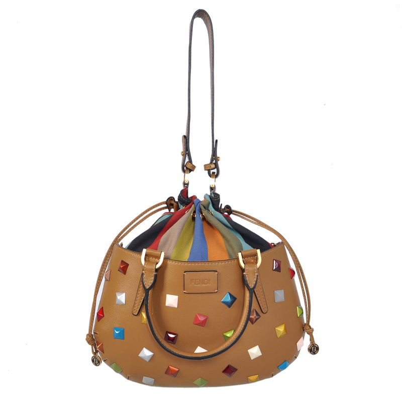 Fendi Borsa Multi-Color Studded Satchel