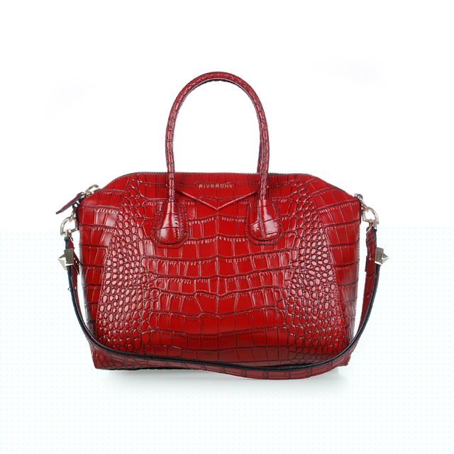 Givenchy Antigona Bag Crocodile Leather 9981 Red
