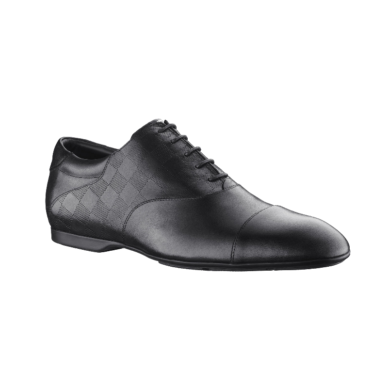 COSMOPOLITAN LACE UP IN DAMIER EMBOSSED LEATHER