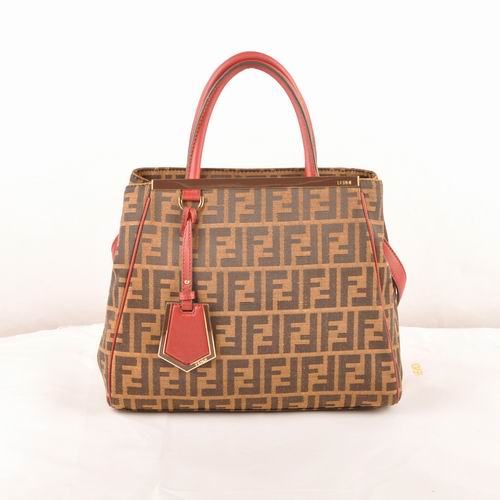 Fendi Fall Winter 2012 2Jours FF Fabric Tote Bag 8BH250S Red