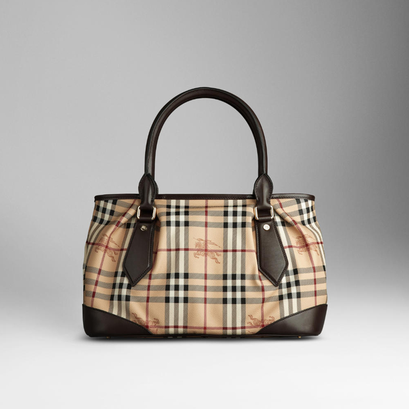 LARGE HAYMARKET CHECK TOTE