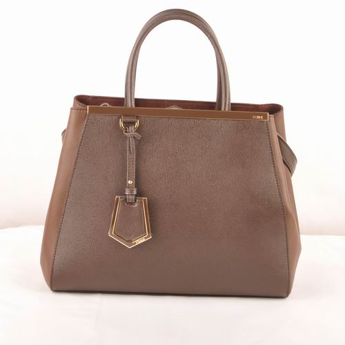 Fendi Fall Winter 2012 2Jours Saffiiano Leather Tote Bag 8BH250M Brown