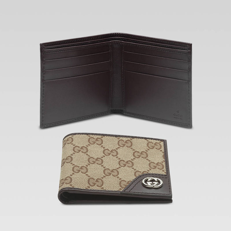 bi-fold wallet with interlocking G ornament