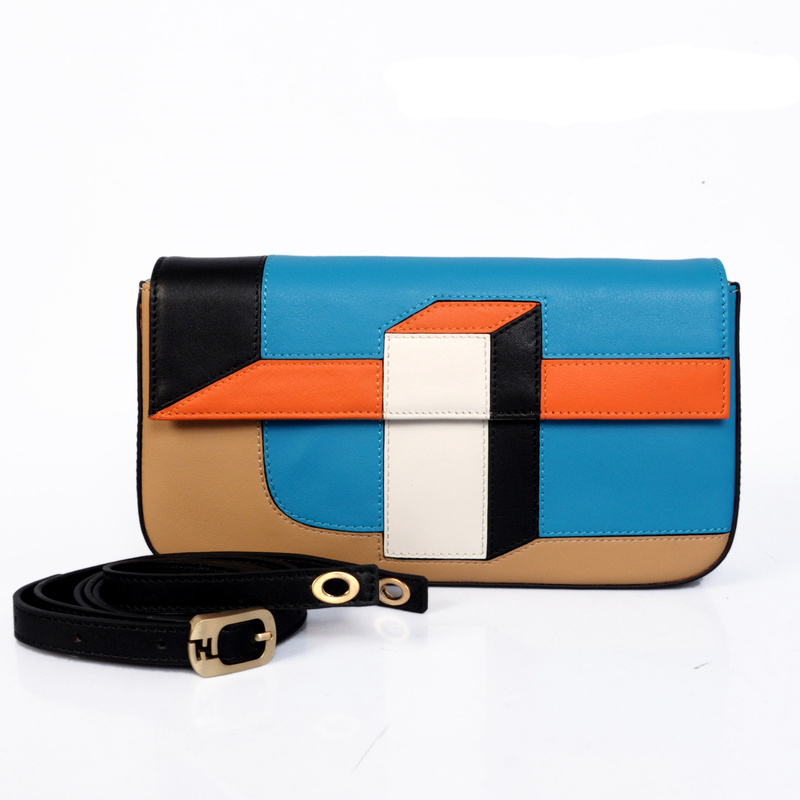 Fendi  '2Jours Elite' leather mixed color handbags