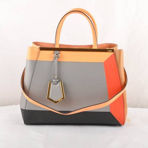 Fendi '2Jours Block' leather mixed colors handbags