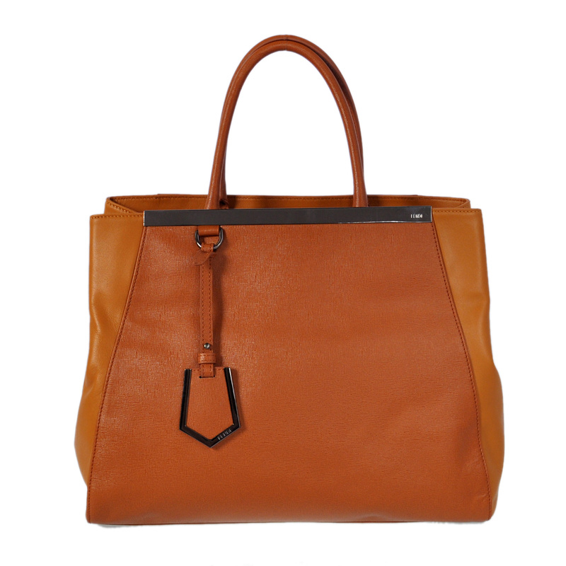Fendi 2Jours Bag coffee Calfskin Leather
