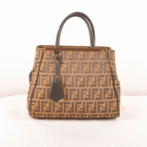 Fendi Fall Winter 2012 2Jours FF Fabric Tote Bag 8BH250S Black