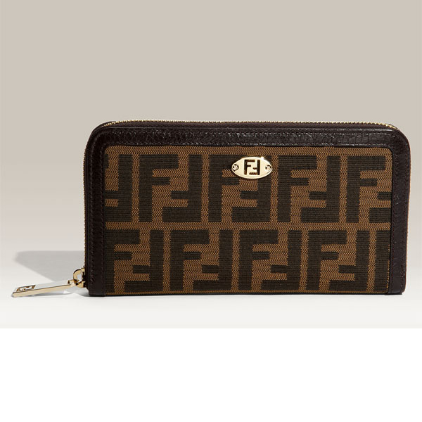 Fendi 'Zucca' Zip Around Wallet