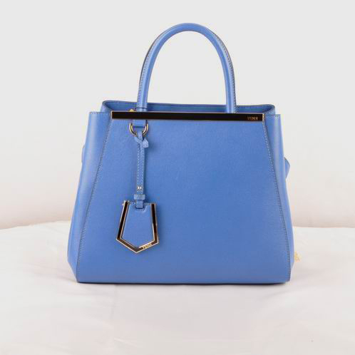 Fendi Fall Winter 2012 2Jours Saffiiano Leather Tote Bag 8BH250S Blue